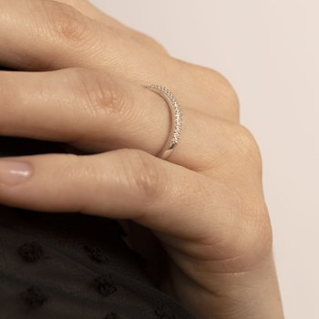 Bague 'Étincelle' Or blanc