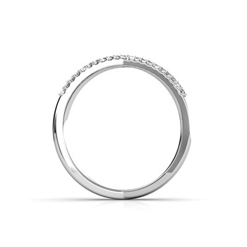 Bague X - Argenté et Cristal