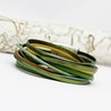 Bracelet en cuir multiliens vert femme Amarok - vue V3