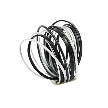 Amarok met zwarte multilink leren riem voor dames