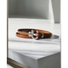Bracelet en cuir mixte marron Cherokee fait main - vue V2