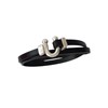 Bracelet en cuir mixte noir Cherokee fait main - vue V1