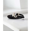 Bracelet en cuir mixte noir Cherokee fait main - vue V2