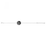 Bracelet souple Amelia en Argent avec oxyde de zirconium blanc