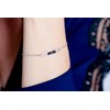 Bracelet souple Hanne en Argent avec oxyde de zirconium blanc - vue V2