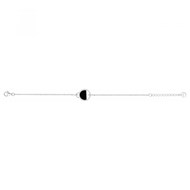 Bracelet souple Evelyn en Argent avec oxyde de zirconium blanc