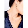 Boucles d'oreilles pendantes Aubrey en Argent avec oxyde de zirconium blanc - vue V3