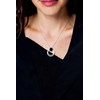 Collier Sariah en Argent avec oxyde de zirconium blanc - vue V2