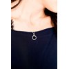 Collier Evelyn en Argent avec oxyde de zirconium blanc - vue V3