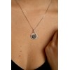 Collier Evelyn en Argent avec oxyde de zirconium blanc - vue V4
