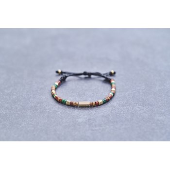 Bracelet souple Charly en Acier 316L avec oeil de tigre multicolore