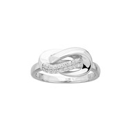 Bague en Argent avec oxyde de zirconium blanc