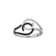 Bague en Argent avec oxyde de zirconium noir