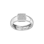 Bague en Argent avec oxyde de zirconium blanc