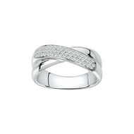 Bague en Argent avec oxyde de zirconium blanc