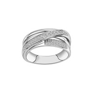 Bague en Argent avec oxyde de zirconium blanc