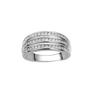 Bague en Argent avec oxyde de zirconium blanc