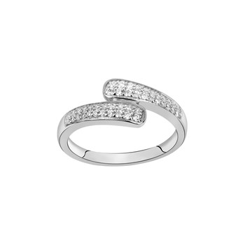 Ring in zilver met wit zirkoniumoxide