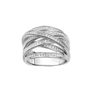 Bague en Argent avec oxyde de zirconium blanc