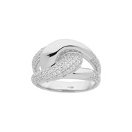 Bague en Argent avec oxyde de zirconium blanc