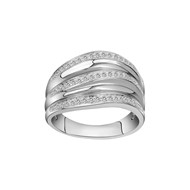 Bague en Argent avec oxyde de zirconium blanc