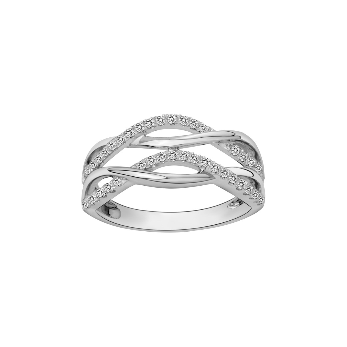 Bague en Argent avec oxyde de zirconium blanc