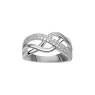 Bague en Argent avec oxyde de zirconium blanc