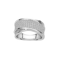 Bague en Argent avec oxyde de zirconium blanc