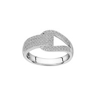 Bague en Argent avec oxyde de zirconium blanc