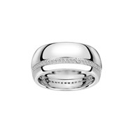 Bague en Argent avec oxyde de zirconium blanc