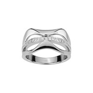 Bague en Argent avec oxyde de zirconium blanc