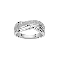 Bague en Argent avec oxyde de zirconium blanc