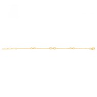 Bracelet souple en Plaqué Or avec oxyde de zirconium blanc