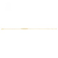 Bracelet souple en Plaqué Or avec oxyde de zirconium blanc