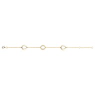 Bracelet souple en Plaqué Or avec oxyde de zirconium blanc