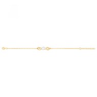 Bracelet souple en Plaqué Or avec oxyde de zirconium blanc