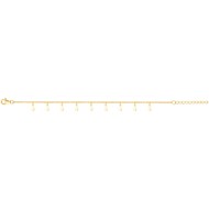 Bracelet souple en Plaqué Or avec oxyde de zirconium