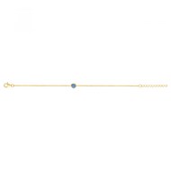 Bracelet en Plaqué Or avec oxyde de zirconium bleu topaze