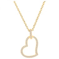Collier en Plaqué Or avec oxyde de zirconium blanc