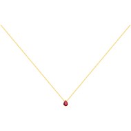 Collier en Plaqué Or avec oxyde de zirconium rouge rubis