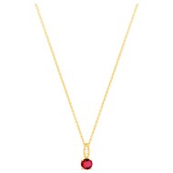 Collier en Plaqué Or avec oxyde de zirconium rouge rubis