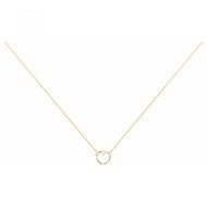Collier en Plaqué Or avec oxyde de zirconium blanc