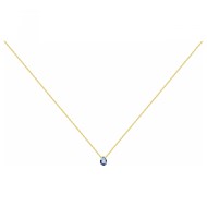 Collier en Plaqué Or avec oxyde de zirconium bleu topaze