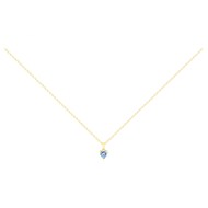Collier en Plaqué Or avec oxyde de zirconium bleu topaze