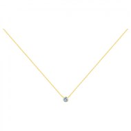 Collier en Plaqué Or avec oxyde de zirconium bleu topaze