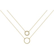Collier en Plaqué Or avec oxyde de zirconium blanc