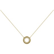 Collier en Plaqué Or avec oxyde de zirconium blanc