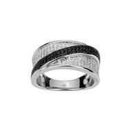 Bague en Argent avec oxyde de zirconium noir