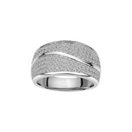 Bague en Argent avec oxyde de zirconium blanc