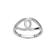 Bague en Argent avec oxyde de zirconium blanc